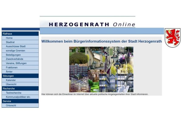 Bildschirmfoto Ratsinformationssystem